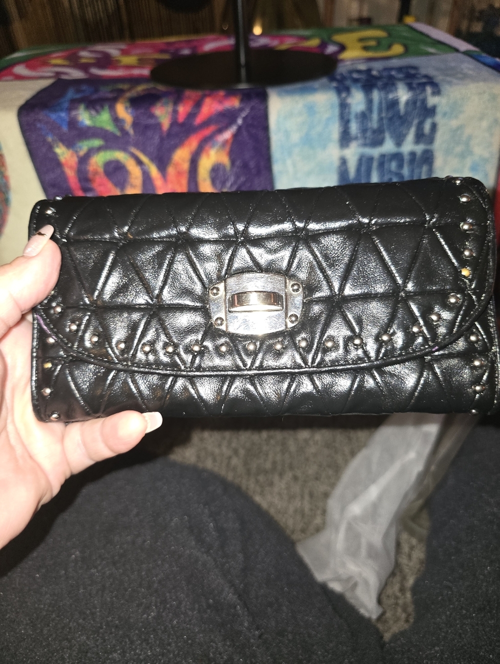 Miu Miu Vintage Leather Studded Wallet - Picture 6 of 8